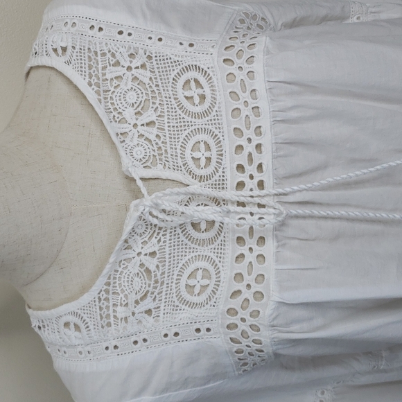 Monsoon White Embroidered Peasant Blouse - Picture 2 of 6